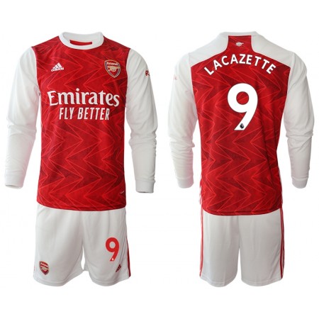 Billiga Fotbollströjor Arsenal Alexandre Lacazette 9 Barn Hemma tröja 2020/21 Långärmad